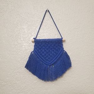 Blue Small Macrame Wall Hanging
